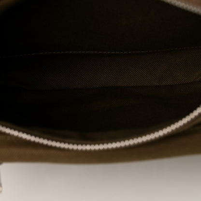 Celine Cotton Gabardine Logo Print Trekking Belt Bag Khaki 5 of 8