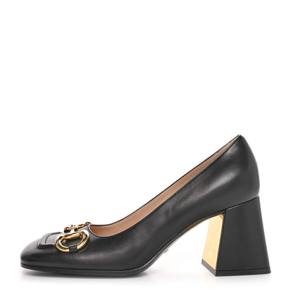 Gucci Malaga Kid Horsebit 75mm Pumps 38.5 Black 1 of 10