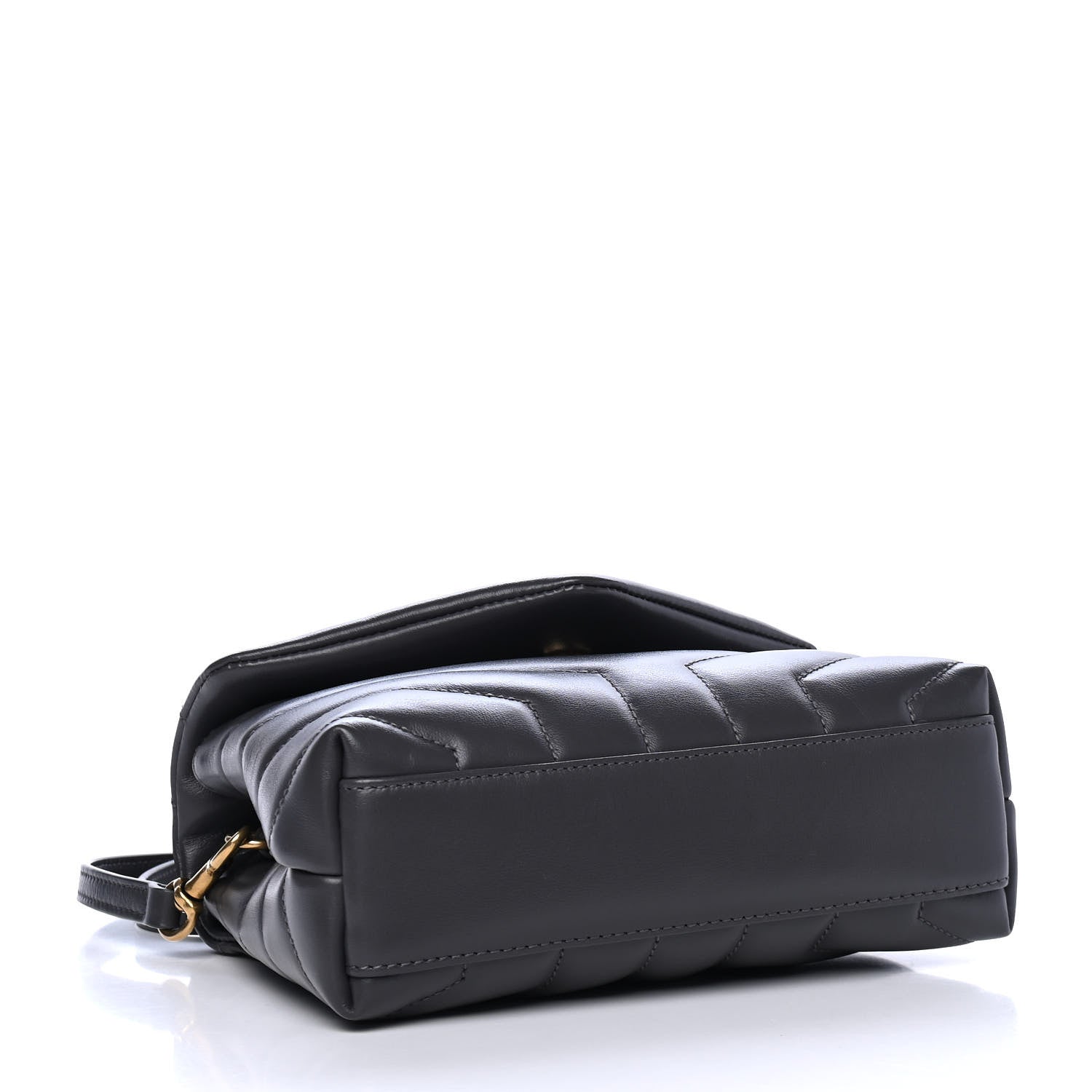 Saint Laurent Calfskin Y Quilted Monogram Toy Loulou Crossbody Bag Storm 3 of 4