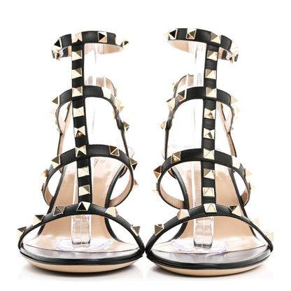 Valentino Garavani Calfskin Nappa Rockstud Gladiator 70mm Sandals 38.5 Black 3 of 13