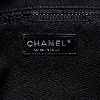 Chanel Washed Lambskin Quilted Bowler Flap Shoulder Bag Black 6 of 13