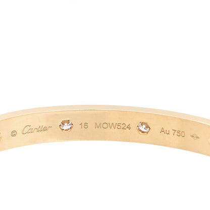Cartier 18K Yellow Gold 10 Diamond LOVE Bracelet 16 4 of 9