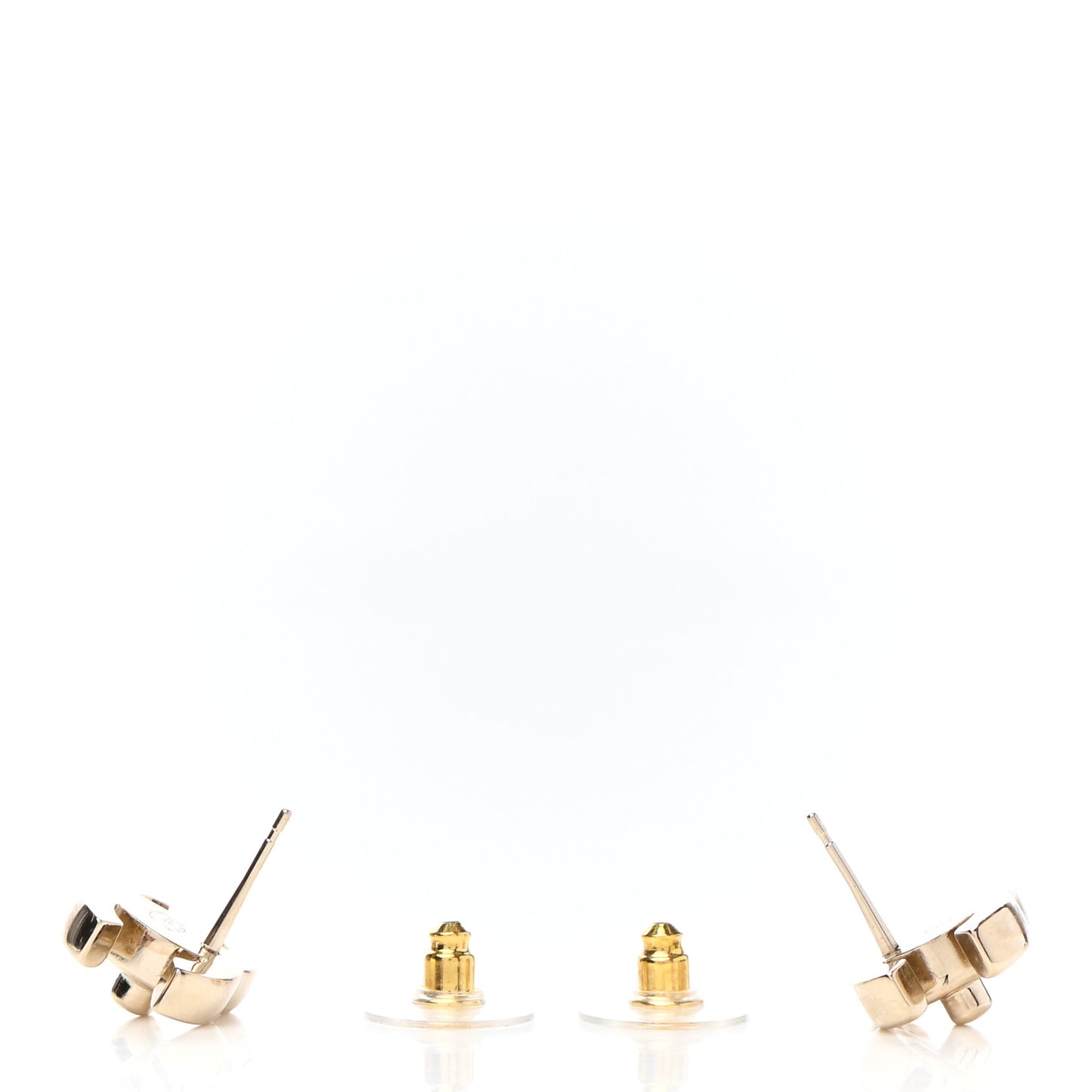 Metal CC Turnlock Earrings Gold