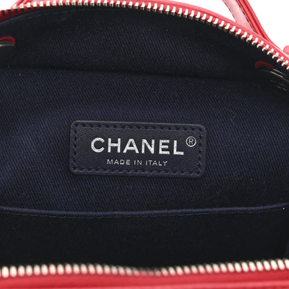 Chanel Aged Calfskin Quilted Top Handle Camera Case Red 6 of 11