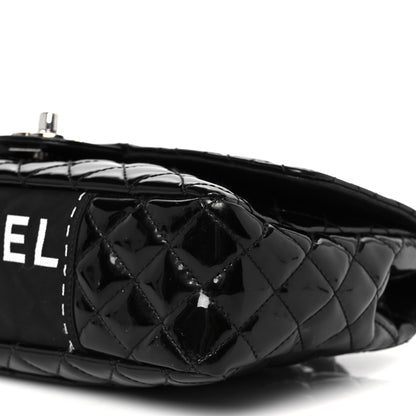 Chanel Patent Quilted Secret Label Medium Flap Black 11 of 12