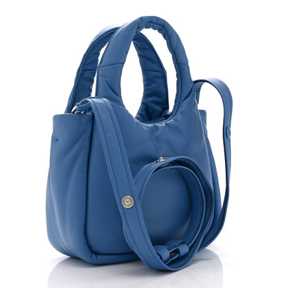 Prada Nappa Soft Padded Small Double Handled Shoulder Bag Celeste 3 of 10