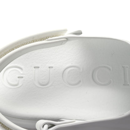 Gucci Soft Rubber Horsebit Touch Womens Strapped Sandals 37 Great White 8 of 9