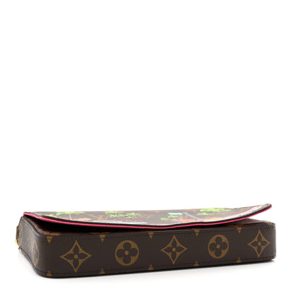 Louis Vuitton Monogram 2021 Christmas Animation Hollywood Pochette Felicie Chain Wallet Fuchsia 4 of 12