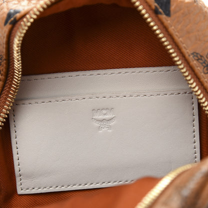 MCM Visetos X-Mini Stark Backpack Cognac White 8 of 10