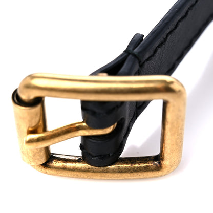 Christian Dior Canvas Embroidered Belt 75 30 Black Beige 6 of 6