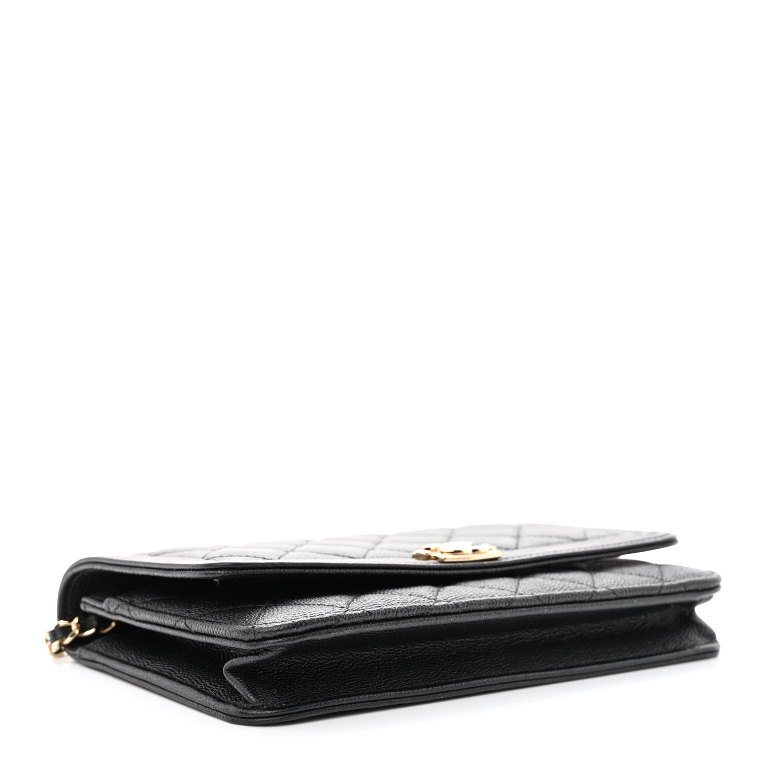 Chanel Caviar Quilted Boy Wallet On Chain WOC Black 4 of 14
