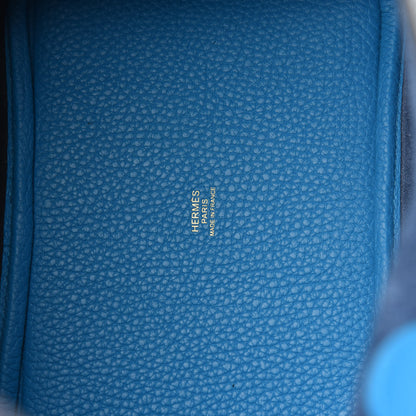 Hermes Taurillon Clemence Casaque Picotin Lock 18 PM Bleu Nuit Black Blue Frida 6 of 10