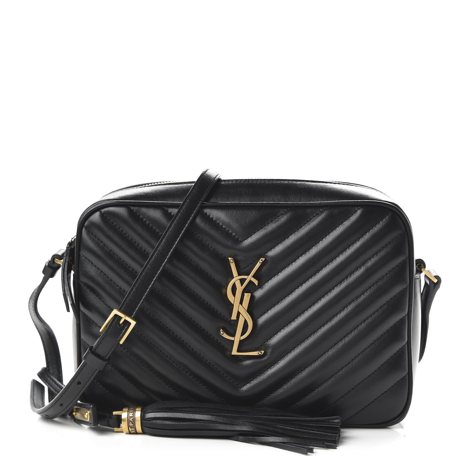 Saint Laurent Calfskin Matelasse Monogram Lou Camera Bag Black 1 of 9