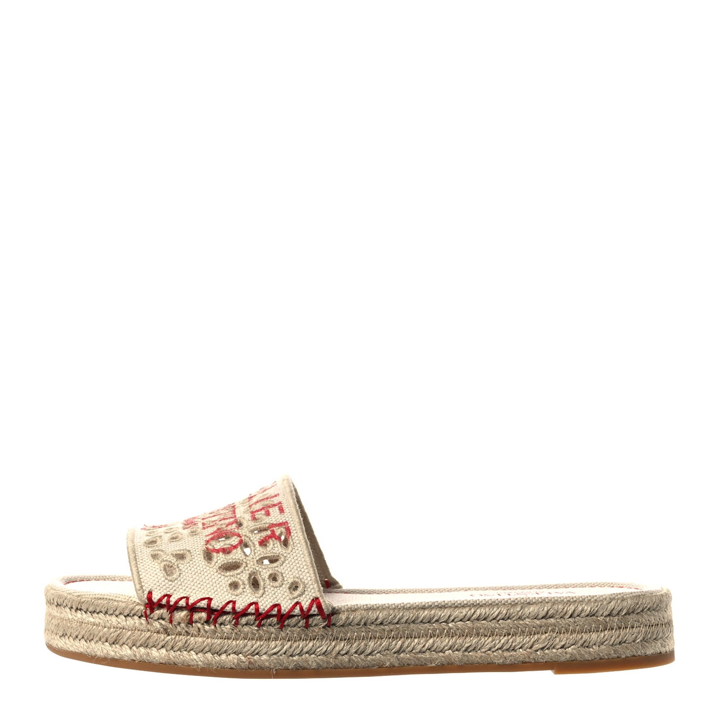 Canvas Atelier 08 San Gallo Edition Espadrille Flat Slide Sandals 38 Natural