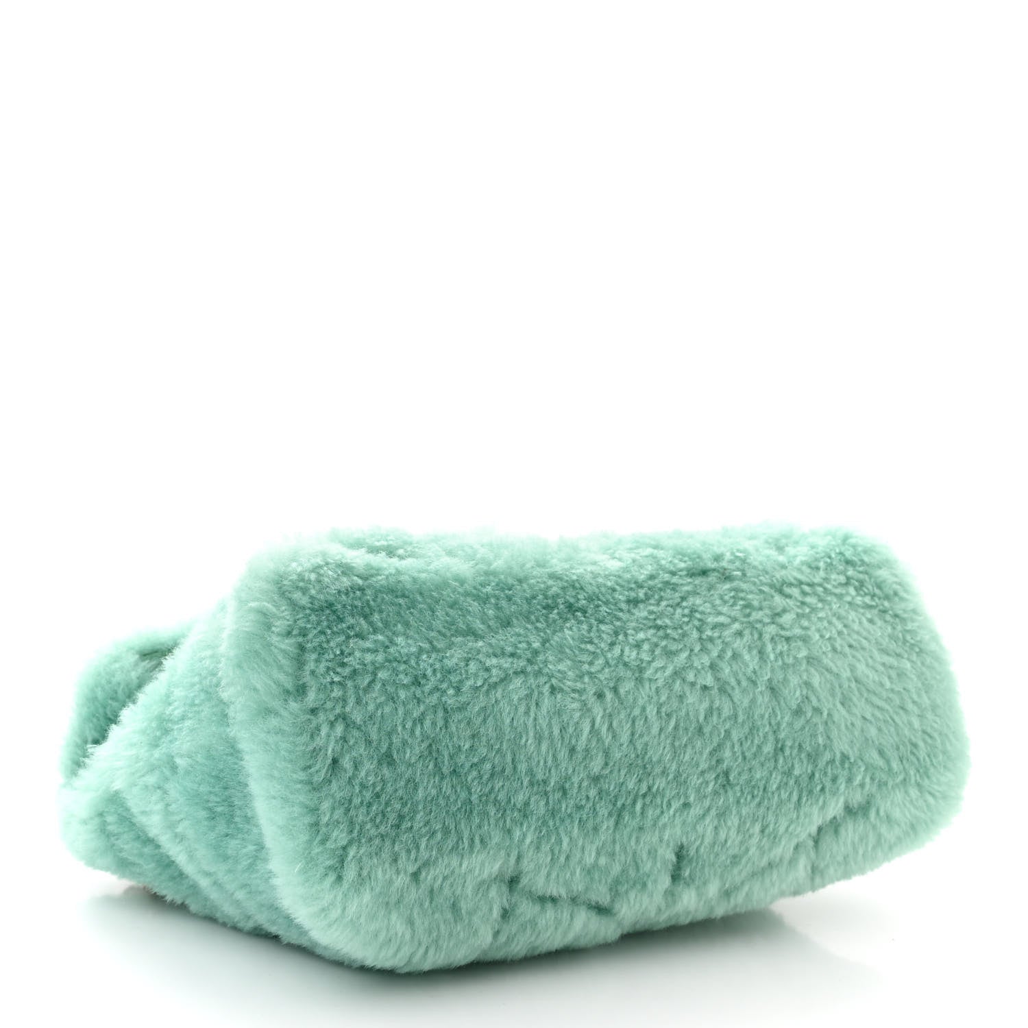 Saint Laurent Merino Shearling Lambskin Quilted Small Loulou Puffer Monogram Chain Satchel Iced Mint 4 of 10