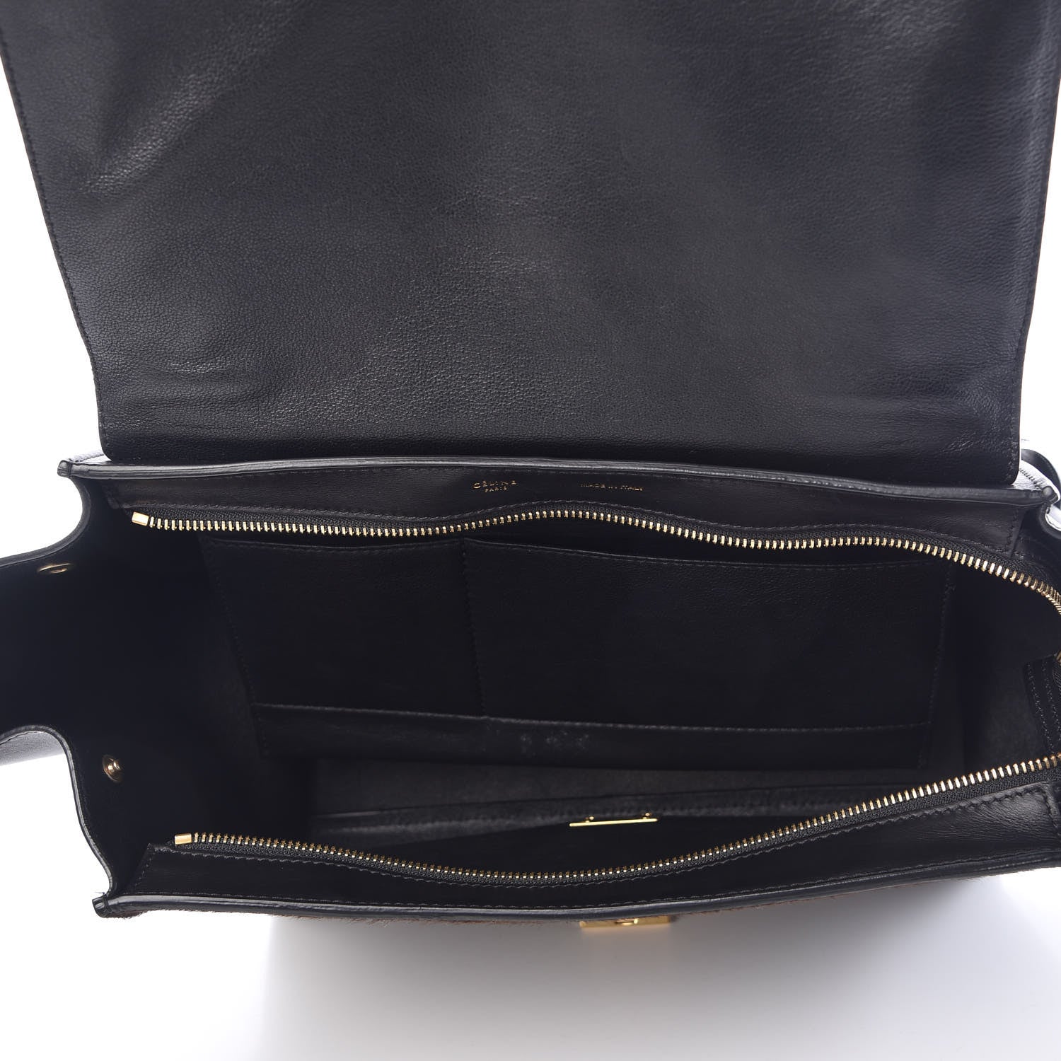Celine Shaded Pony Hair Calfskin Medium Trapeze Brown 5 of 8