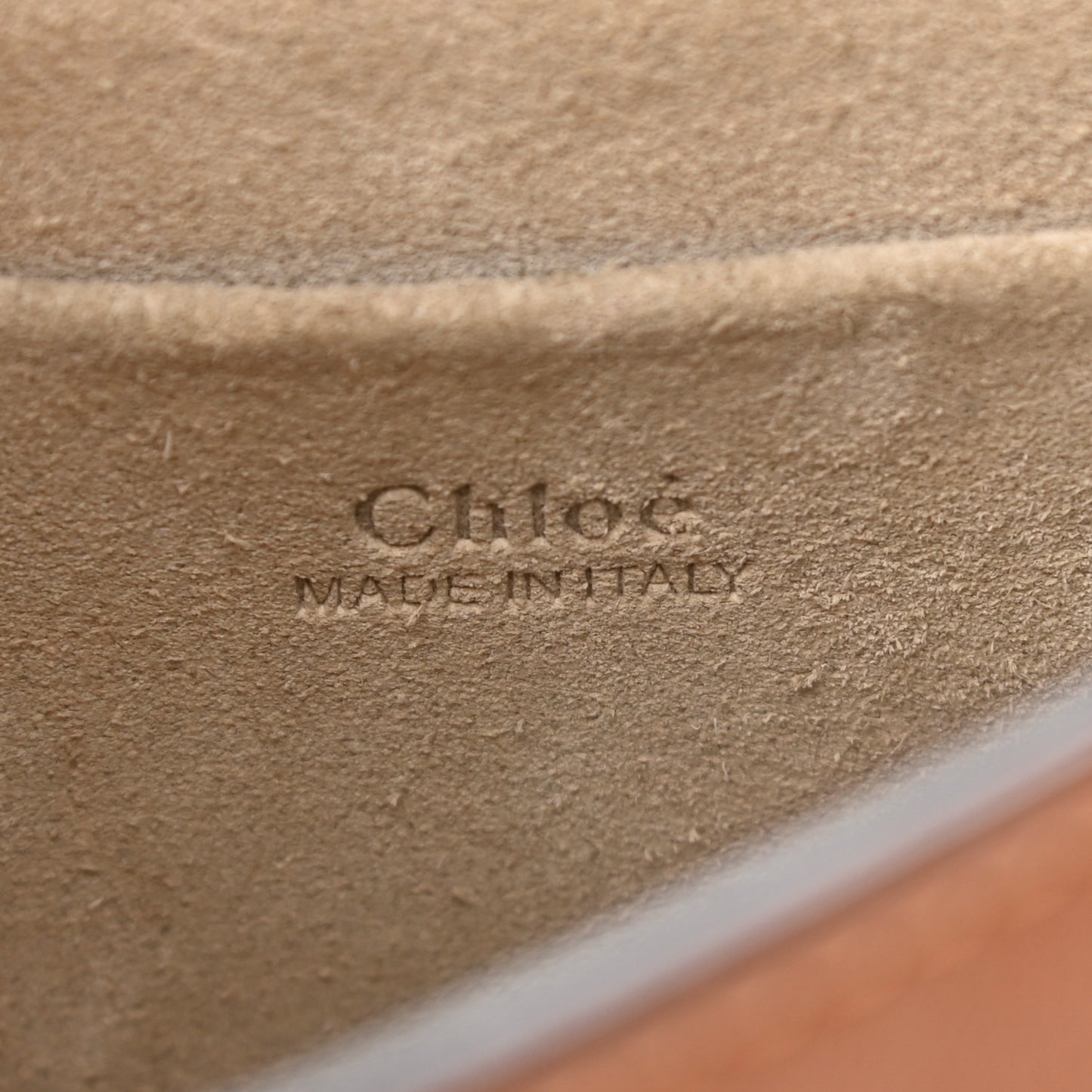 Calfskin Suede Small Nile Bracelet Bag Caramel