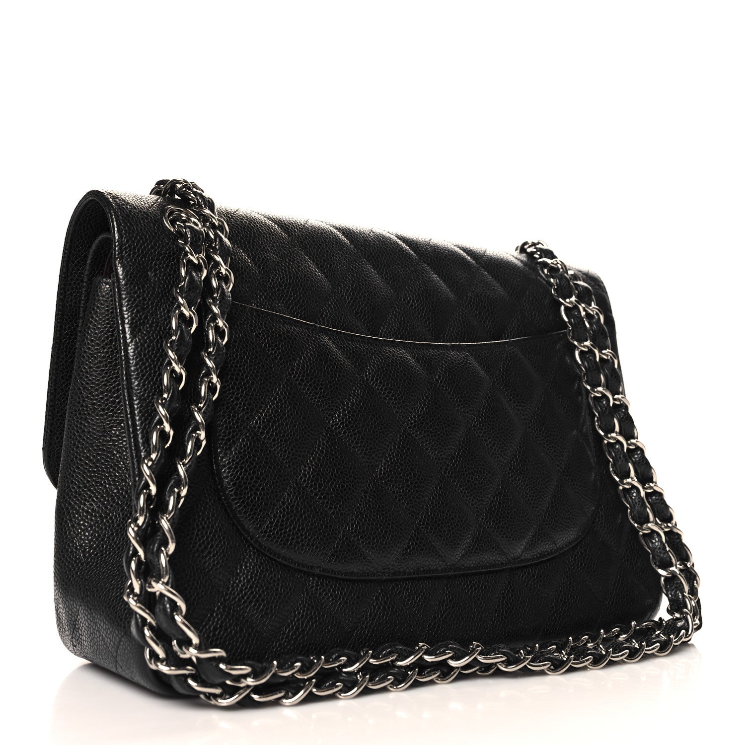 Chanel Caviar Quilted Jumbo Double Flap Black 3 of 12