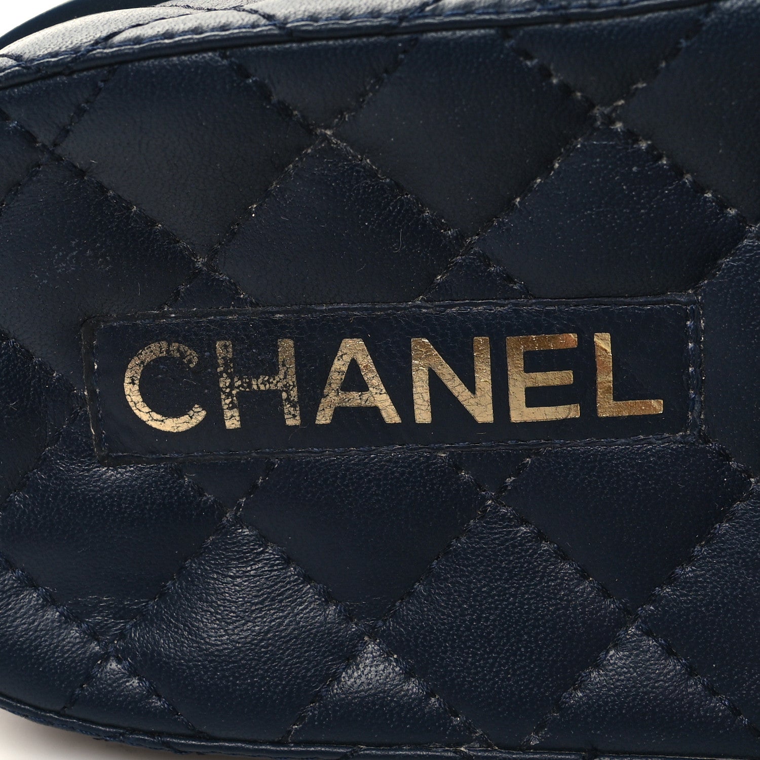 Chanel Lambskin Quilted CC Mules Sandals 37 Navy 8 of 8