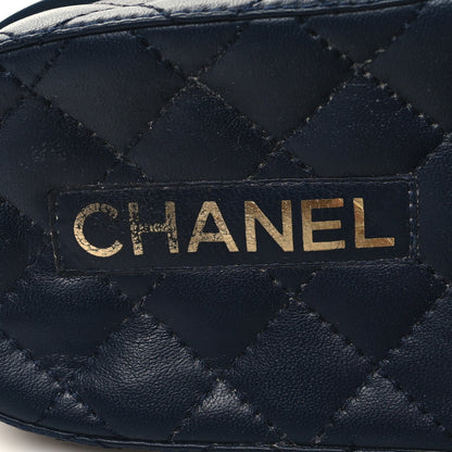 Chanel Lambskin Quilted CC Mules Sandals 37 Navy 8 of 8