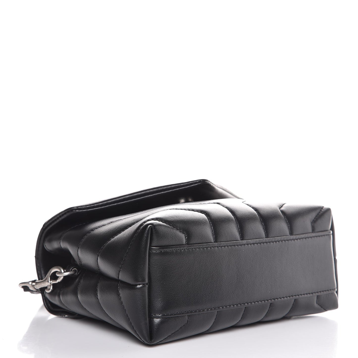 Calfskin Y Quilted Monogram Toy Loulou Crossbody Bag Black
