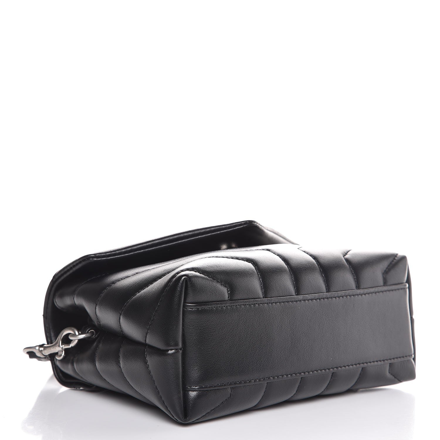 Saint Laurent Calfskin Y Quilted Monogram Toy Loulou Crossbody Bag Black 4 of 8