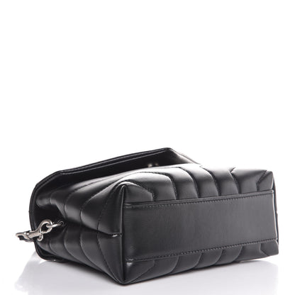 Saint Laurent Calfskin Y Quilted Monogram Toy Loulou Crossbody Bag Black 4 of 8