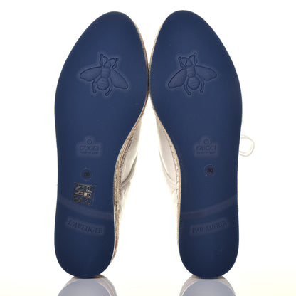 Gucci Nappa Matelasse GG Pilar Flatform Lace-Up Espadrilles 39 Great White 5 of 9
