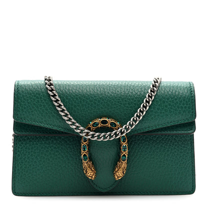 Gucci Dollar Calfskin Crystal Super Mini Dionysus Shoulder Bag Emerald 1 of 9