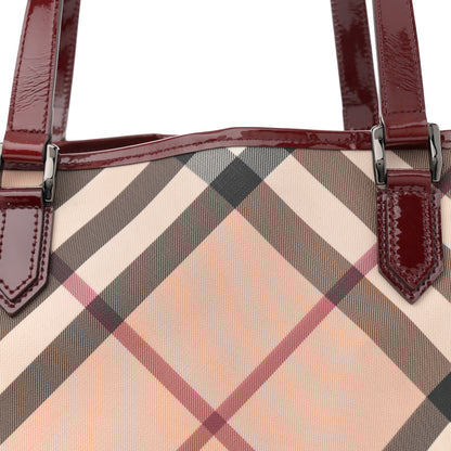 Burberry Nova Check Small Nickie Tote Raspberry 8 of 11