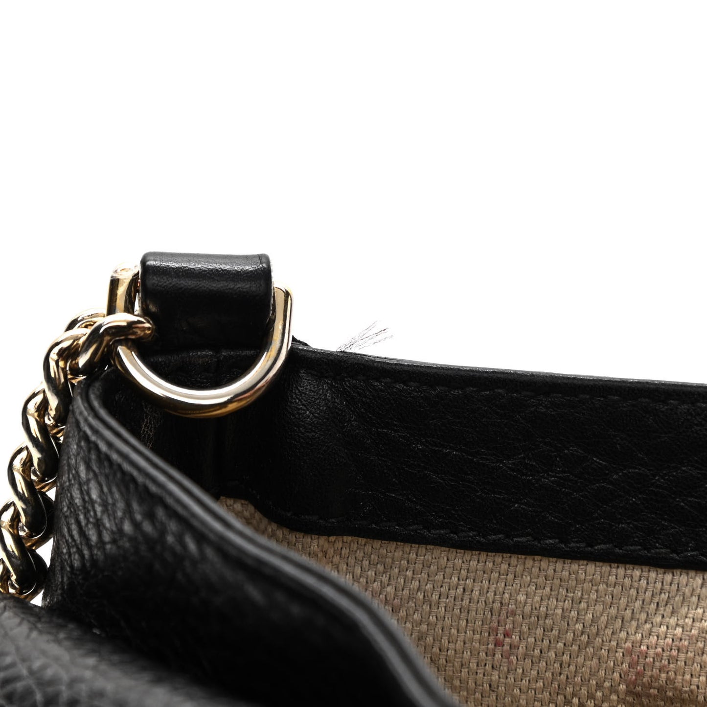 Pebbled Calfskin Medium Soho Flap Crossbody Black