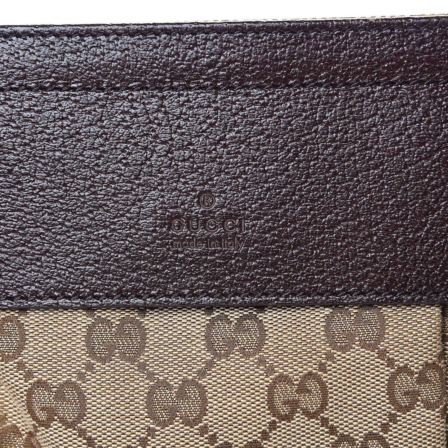 GG Monogram Double Pocket Belt Bag Dark Brown