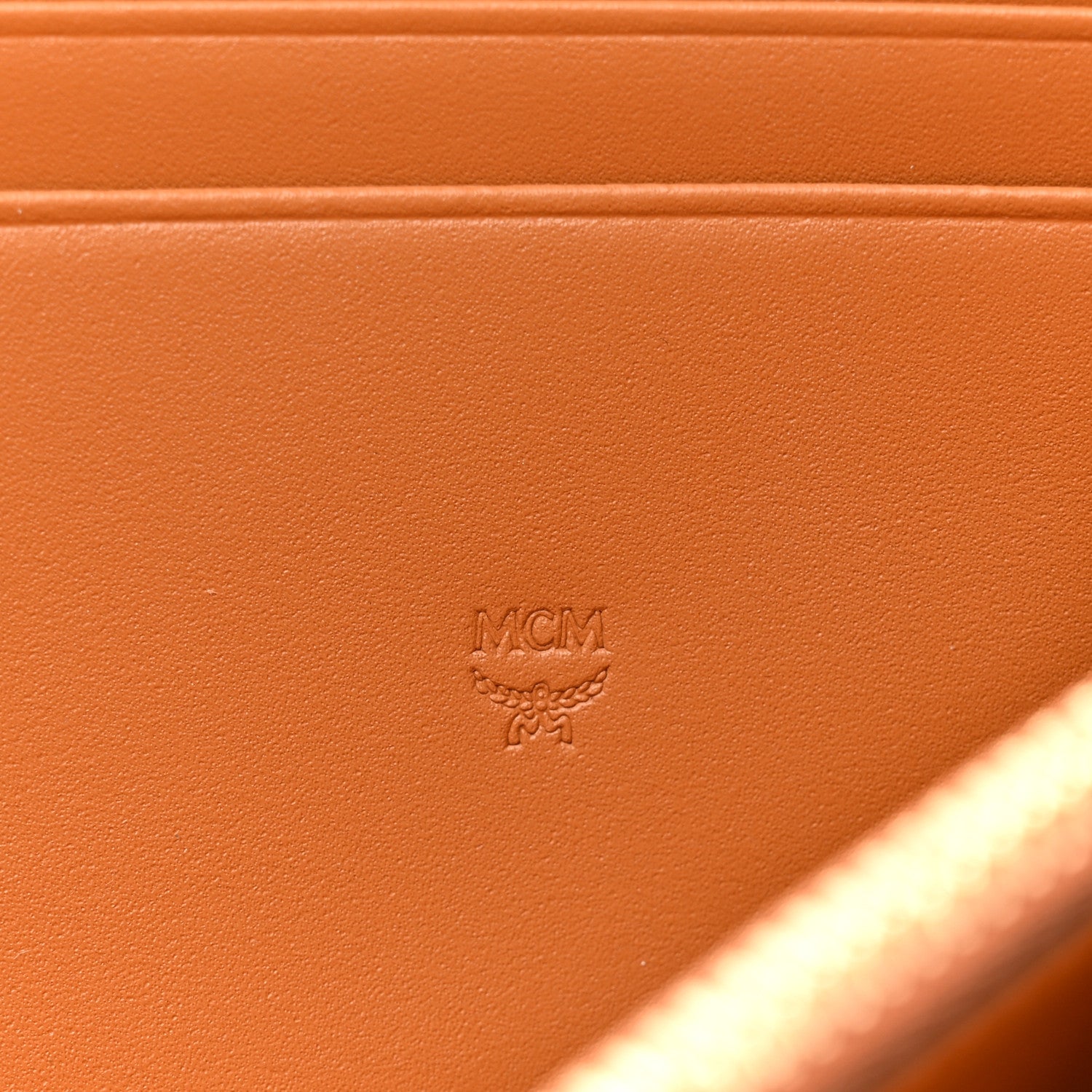 MCM Visetos Large Zip Around Wallet Cognac 7 of 8