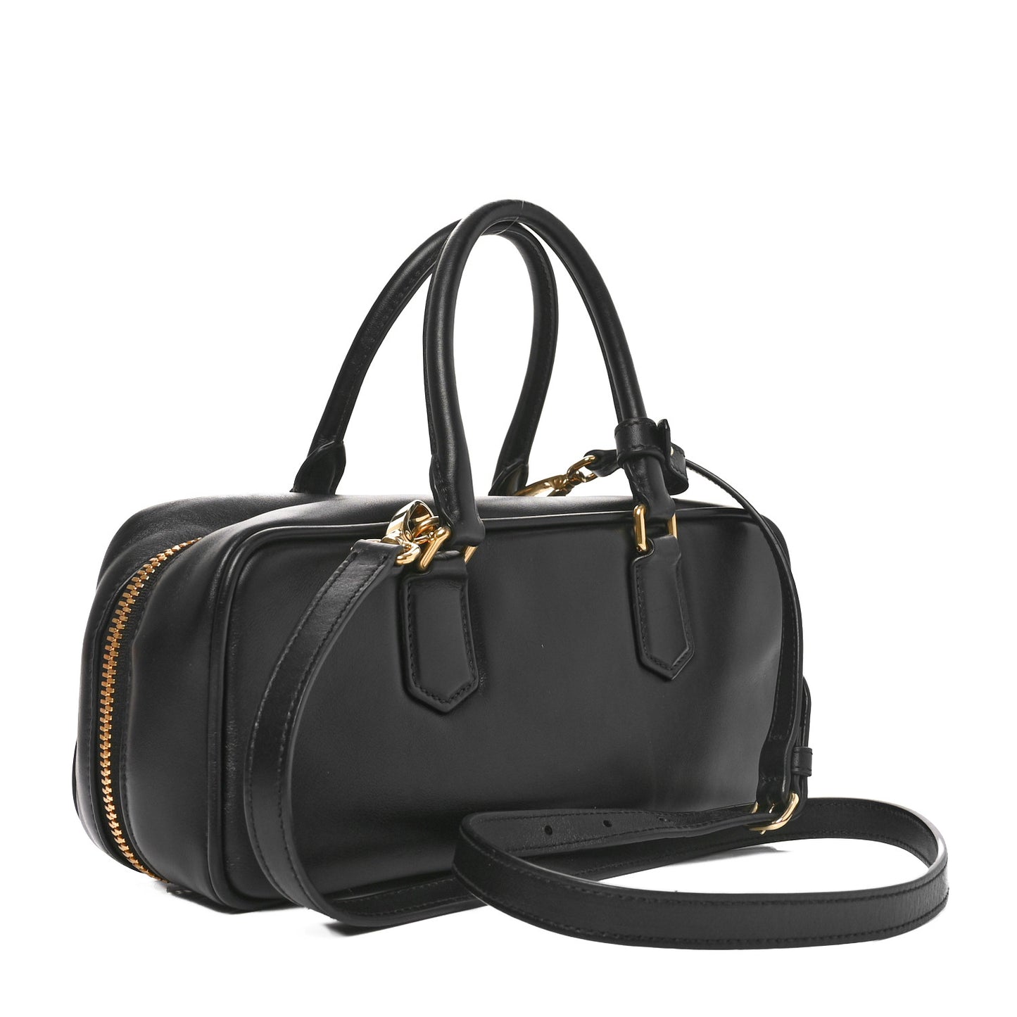Calfskin Arcadie Top Handle Bag Black