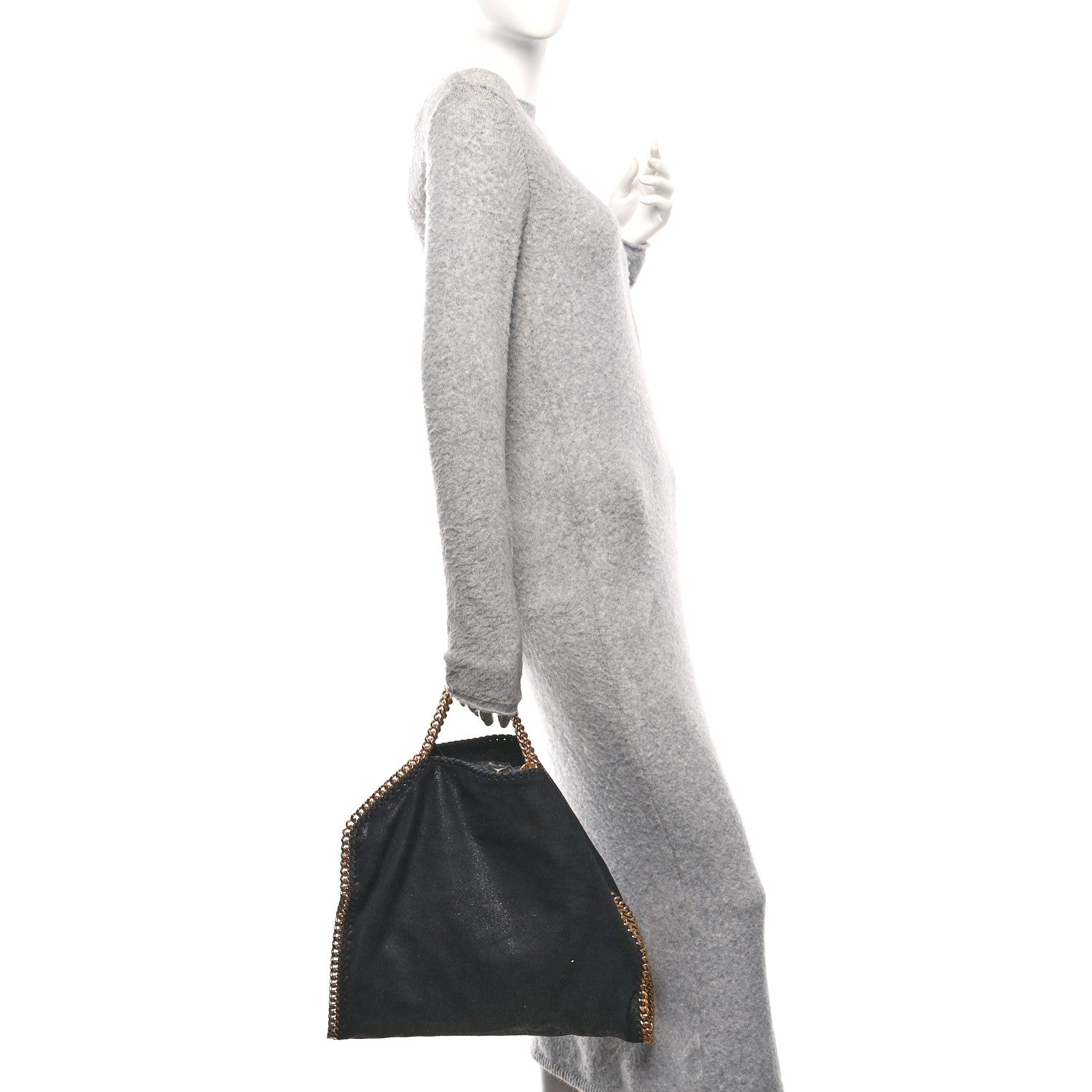 Stella McCartney Shaggy Deer Falabella Fold Over Tote Black 2 of 10