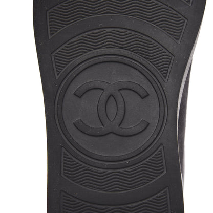 Chanel Suede Tweed High Top Sneakers 37 Dark Grey 6 of 9
