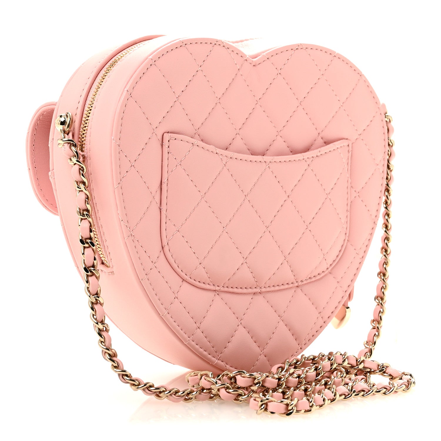Chanel Lambskin Quilted Large CC In Love Heart Bag Light Pink 3 of 11