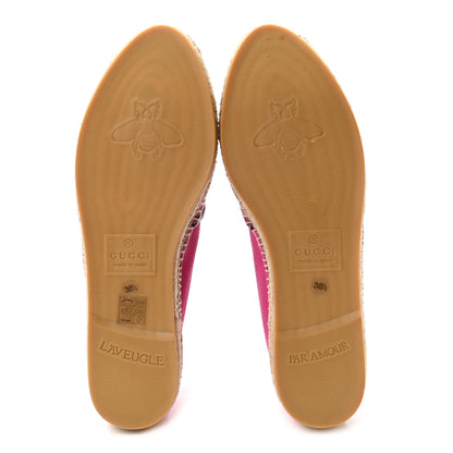 Gucci Canvas Logo Espadrilles 38.5 Cyclamen Rose Black 5 of 9