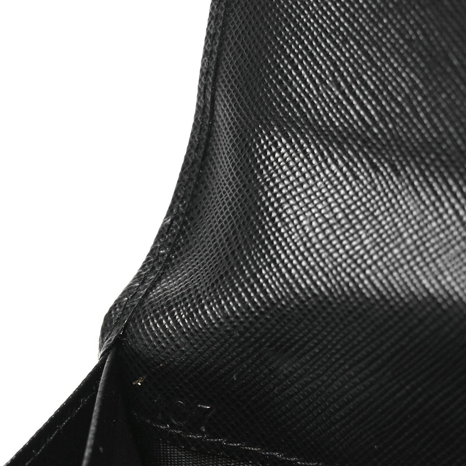 Prada Saffiano Metal Bar Flap Wallet Black 7 of 9