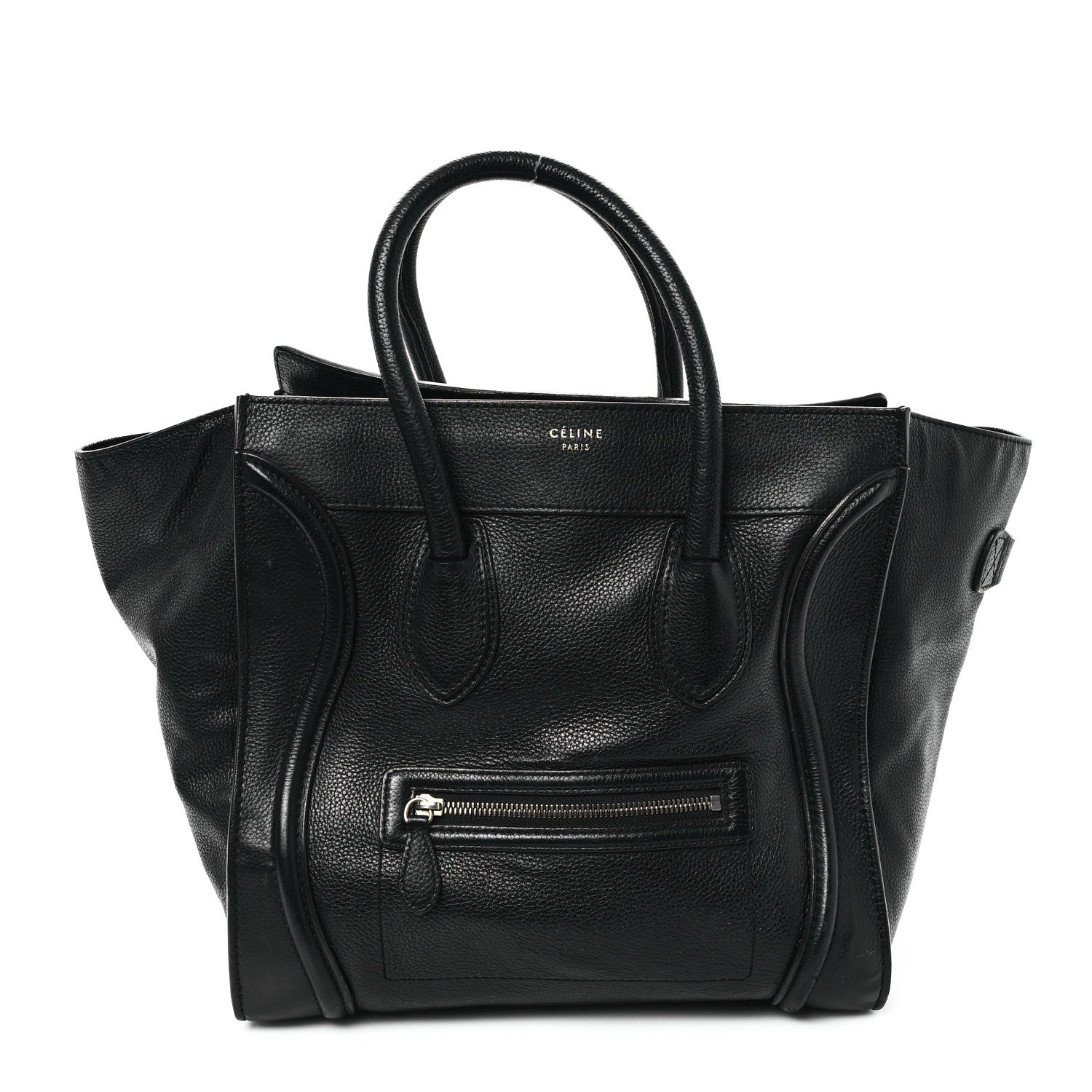 Celine Drummed Calfskin Mini Luggage Black 1 of 12