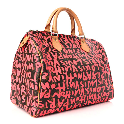 Louis Vuitton Monogram Graffiti Speedy 30 Fuchsia 3 of 8