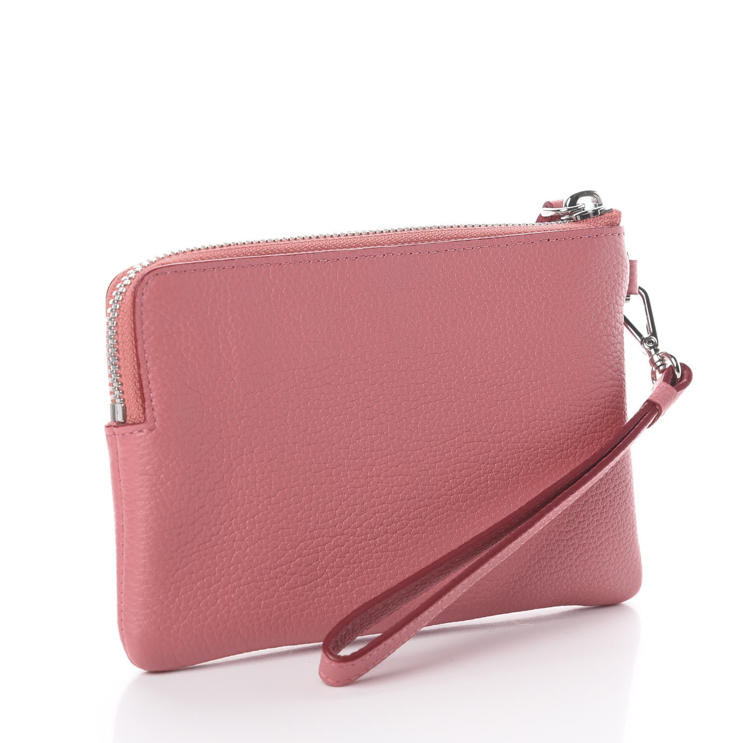 MCM Grained Calfskin Milla Wristlet Pouch Pink 2 of 5