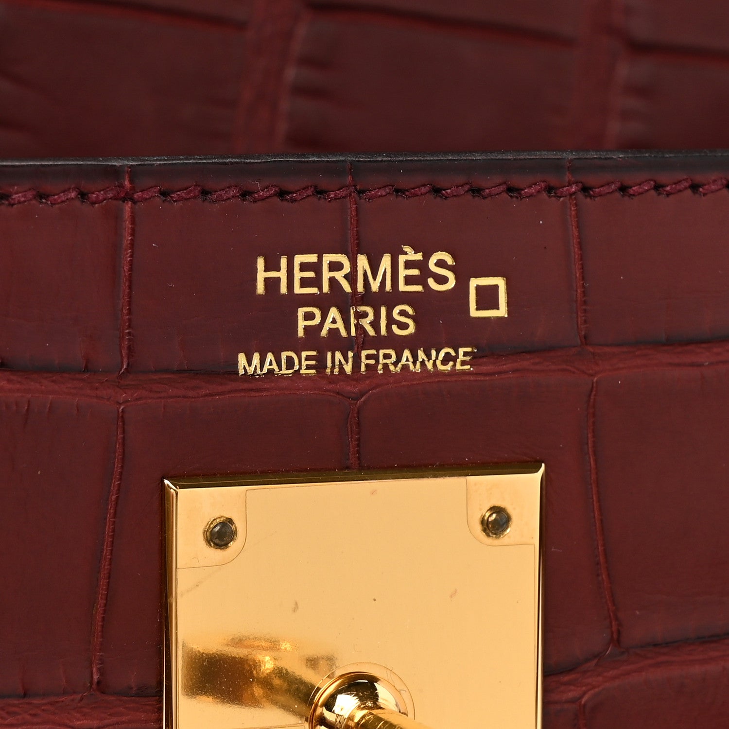 Hermes Matte Alligator Kelly Retourne 32 Bourgogne 6 of 8