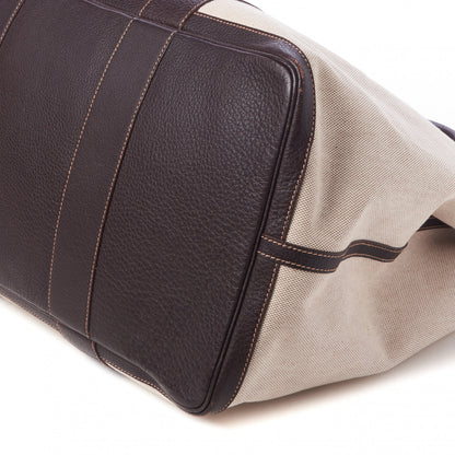 Hermes Toile Buffle Gala Garden Party Tote 49 GM Marron Fonce 4 of 7
