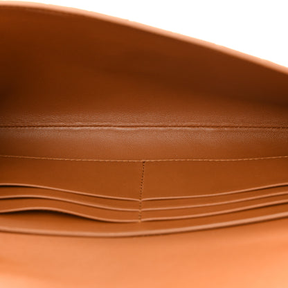 Bottega Veneta Suede Intrecciato Long Andiamo Top Handle Clutch Amber 5 of 10