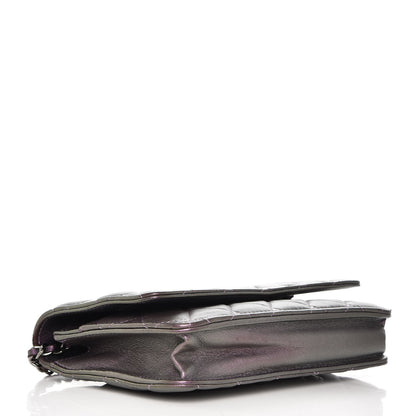 Chanel Iridescent Lambskin Quilted Wallet On Chain WOC Purple 4 of 8