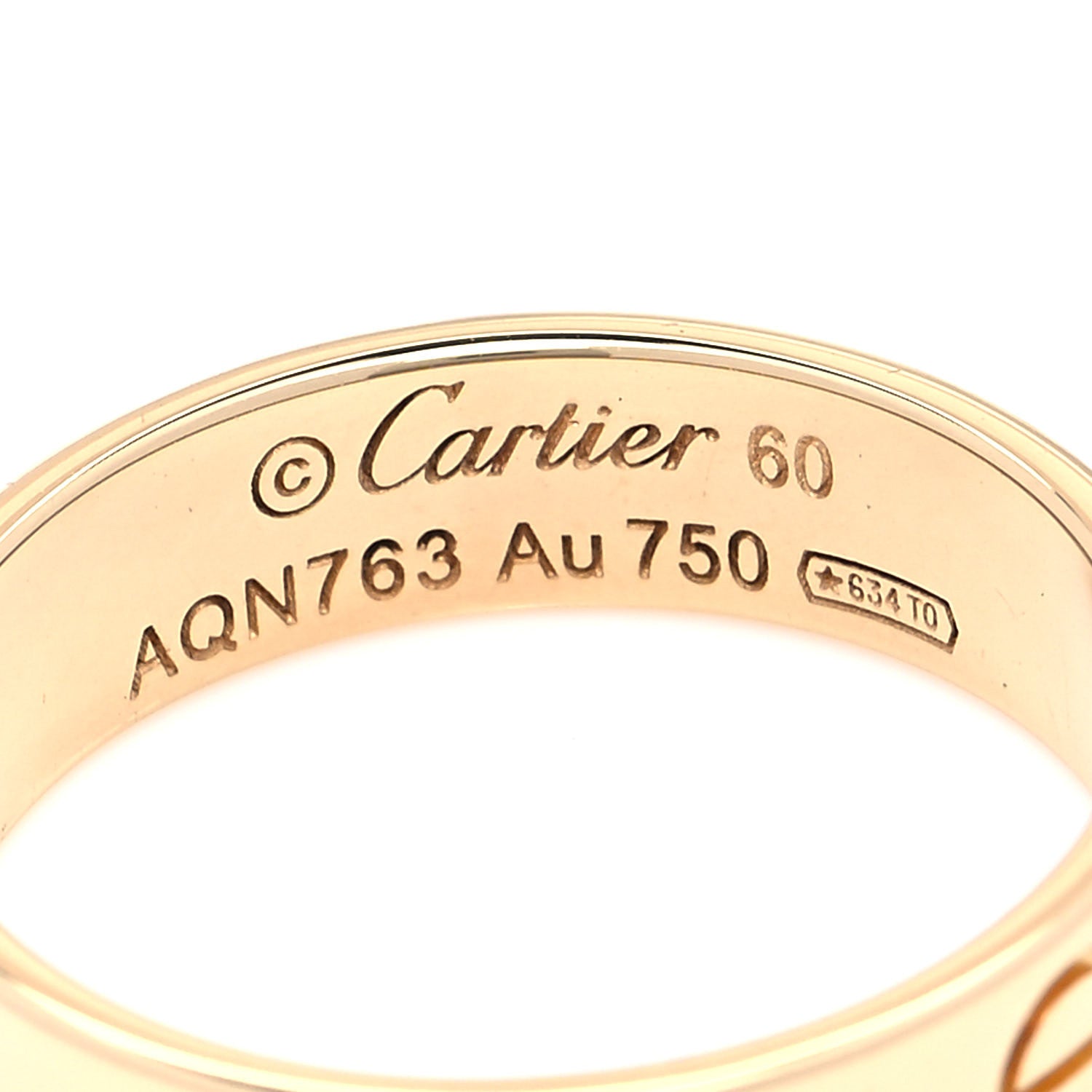 Cartier 18K Yellow Gold 5.5mm LOVE Ring 60 9 4 of 4