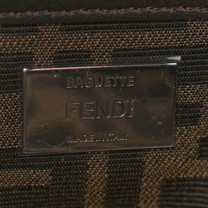 Fendi Fabric Jacquard FF 1974 Crystal Embellished Baguette Tobacco Moro Multicolor 6 of 10