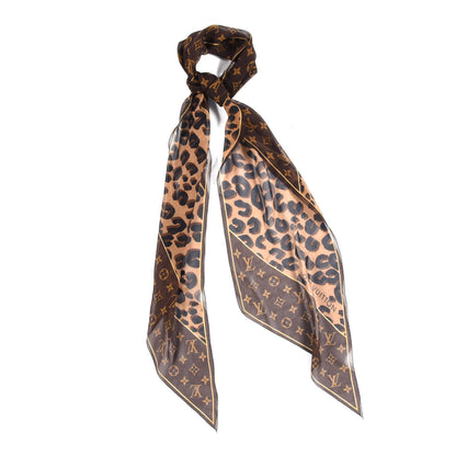 Louis Vuitton Silk Crepe Leopard Monogram Scarf 1 of 3