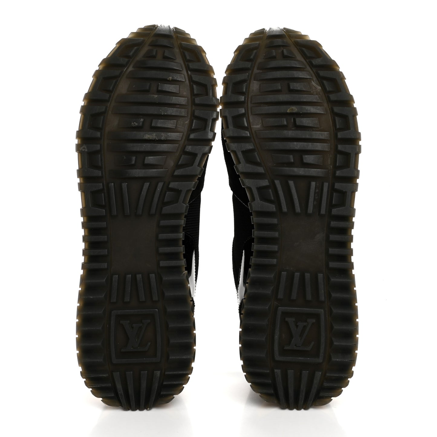 Suede Monogram Run Away Sneakers 37.5 Black